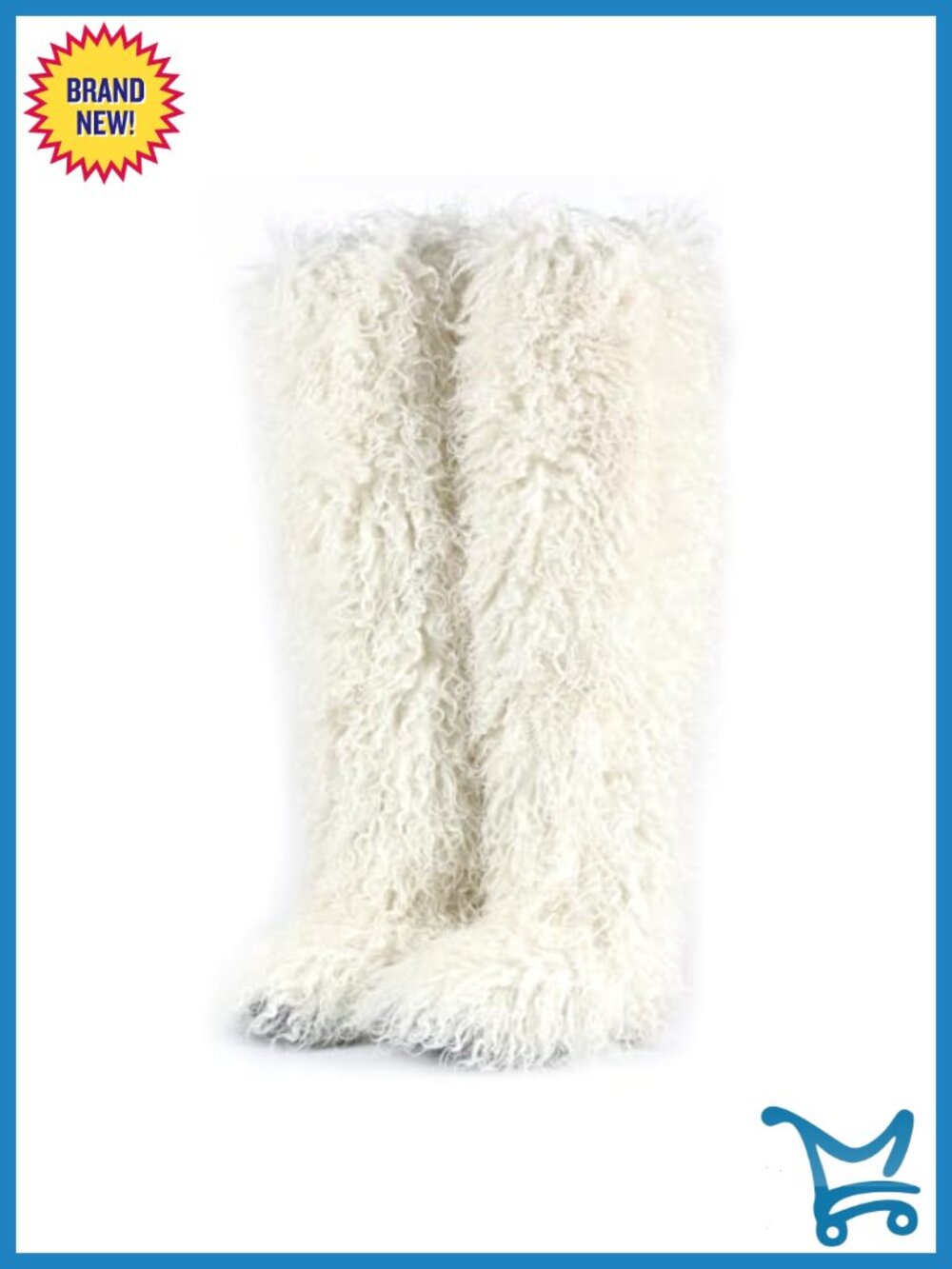 Faux Fur Over the Knee Boots 29-Inch Flat Thigh High Boots